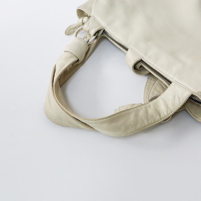 LOEWE（ロエベ） ナッパレザー ハンドルアナグラム刻印 リボントート