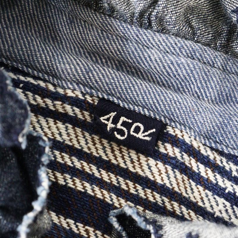 フォーティファイブアール 45R 藍ざっくりネルのグーグードレス