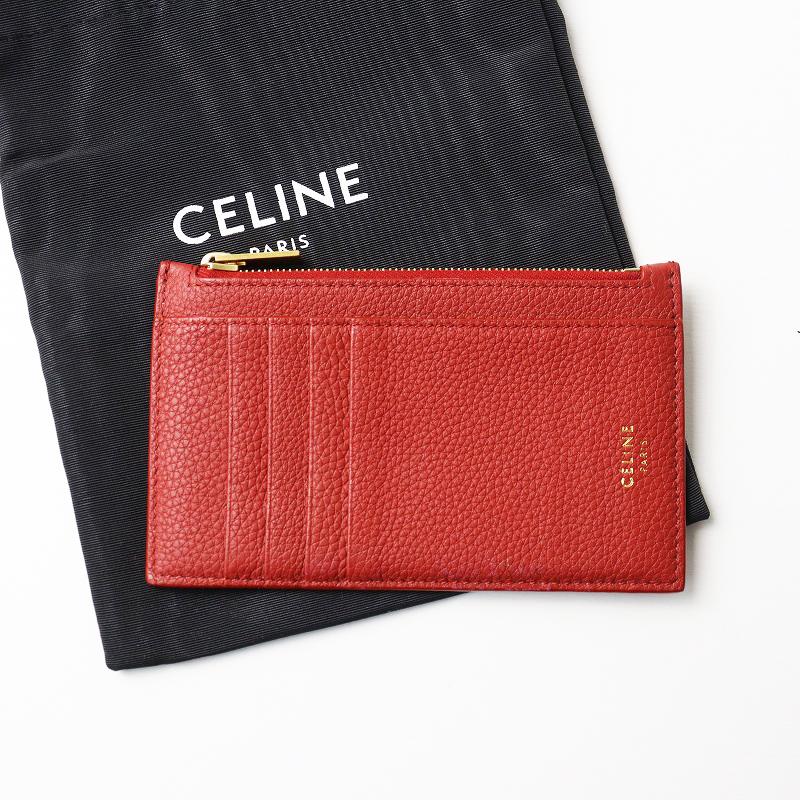 CELINE（セリーヌ） 極美品 ジップ付きカードホルダー＼ボルドー 