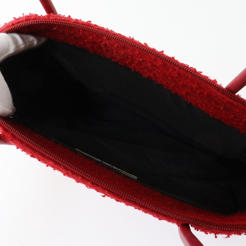 miu miu（ミュウミュウ） 90s Archive MIUMIU MELTON SQUARE BAG ｜RED