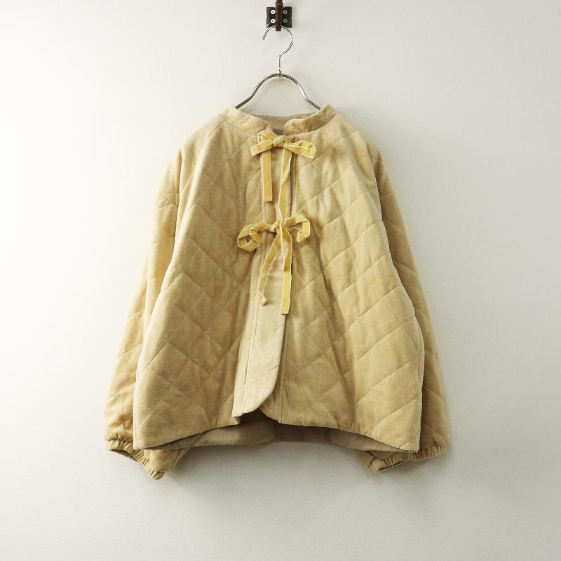 美品 サマンサモスモス Samansa Mos2 SM2 ベロア中綿キルトジャケット