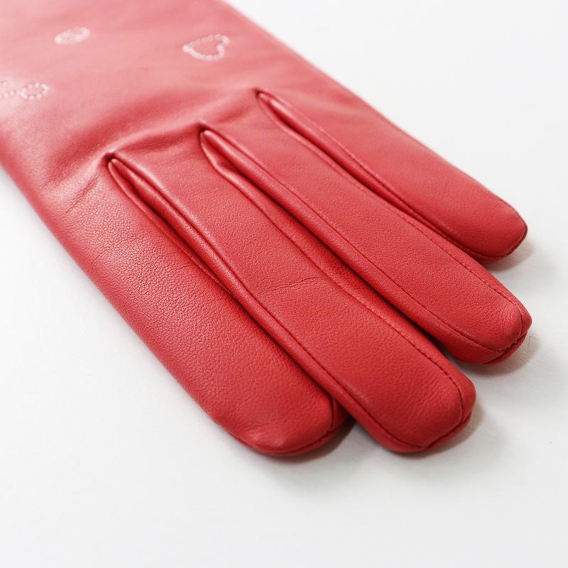 最終値下げ】エルメス Hロゴ ラムスキン レザーグローブ ライトピンク