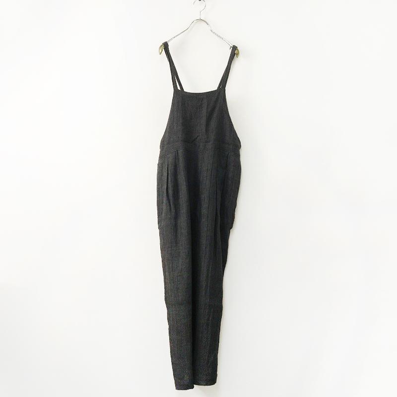 パンツ ハグオーワー リネン サロペット ブラック 新品