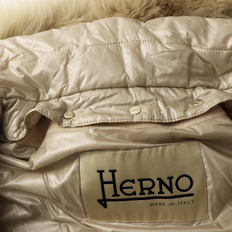 HERNO（ヘルノ） JPタグ フォックスファー付き ダウンハイブリッド 