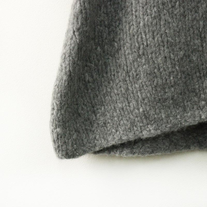 定価79200円 ローヘン LOHEN  カシミヤVネックベスト F グレー┃ざっくり編み ニットトップス【2400014855821】 定価79200円 ローヘン LOHEN カシミヤVネックベスト F グレー