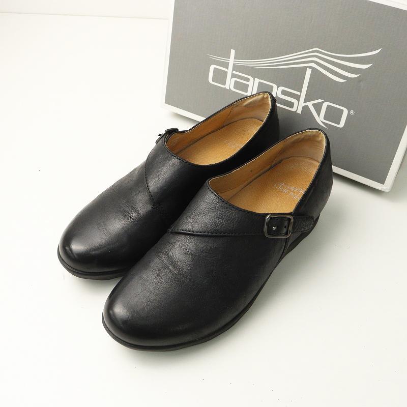 ダンスコ　DANSKO レザー本革　スリッポンシューズ　黒　37 ダンスコ dansko Maarisa マリサ レザー ストライプ シューズ 37