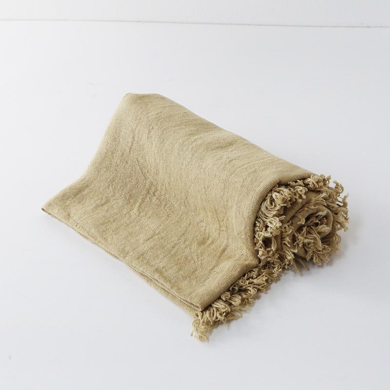 美品 ASAUCE MELER アソースメレ オンワード 23区 ベルギーリネン 大判