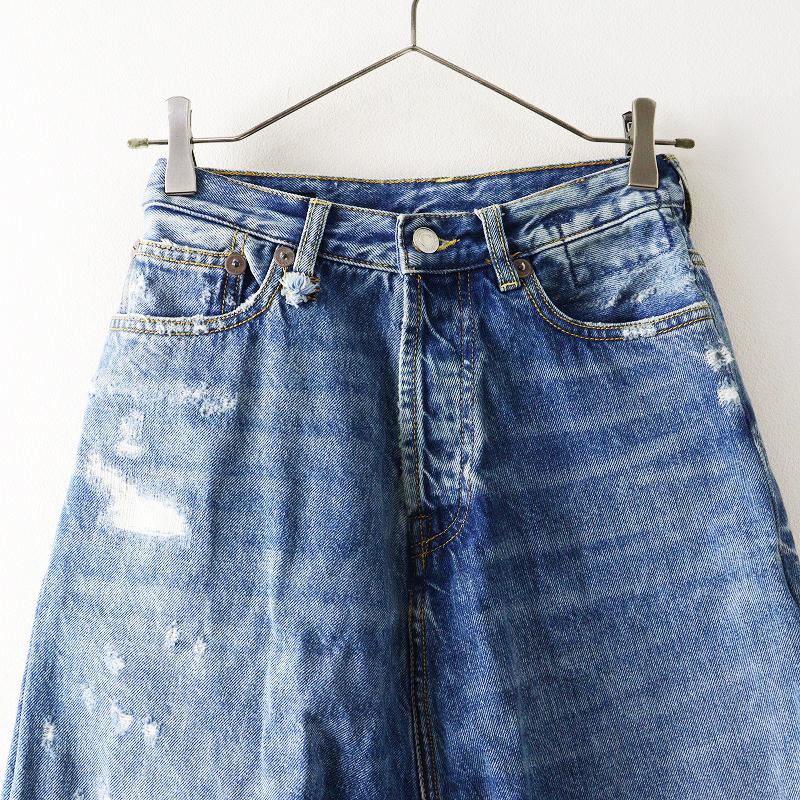 定価8.7万 イタリア製 アールサーティーン R13 TAILORED DROP DENIM テーラードドロップデニム 23‖ブルー ジーンズ 【2400014865998】