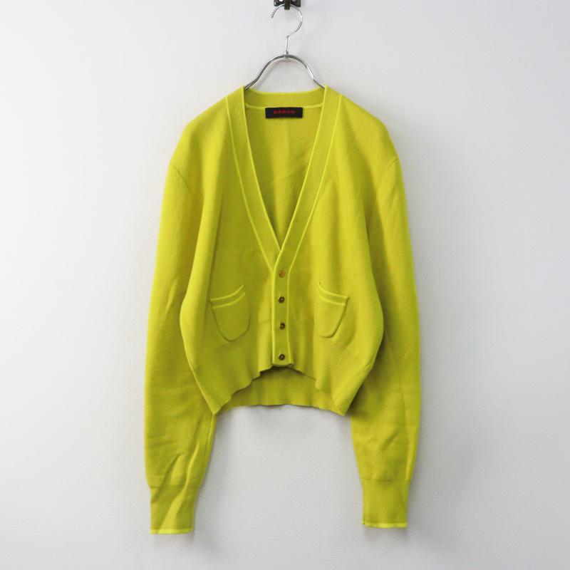 2023AW キャバン CABaN コットンカシミヤ パイピングVネックショート 
