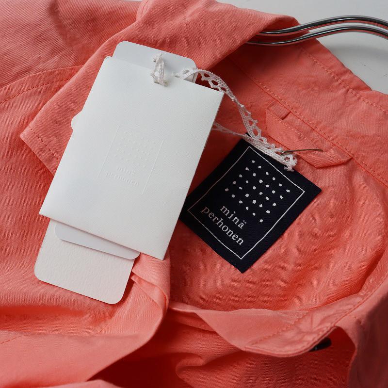 未使用 定価12万 2025-26 a/w ミナペルホネン mina perhonen  luce コート 36｜ピンク 羽織り ロングコート シルク【2400014913378】の画像
