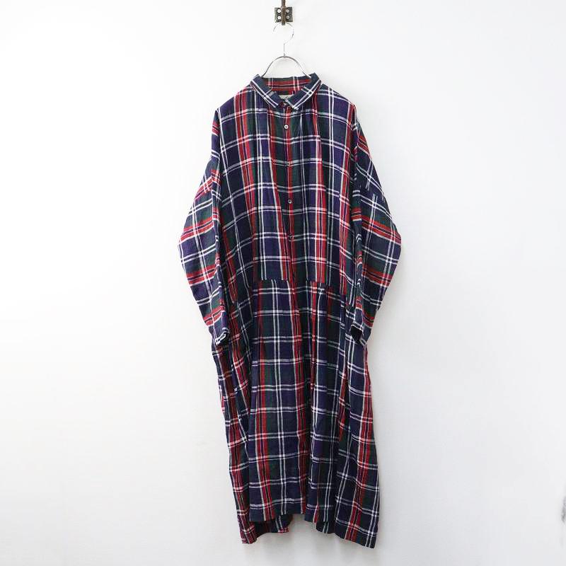 イチアンティークス ICHI Antiquites チェック シャツ ワンピース