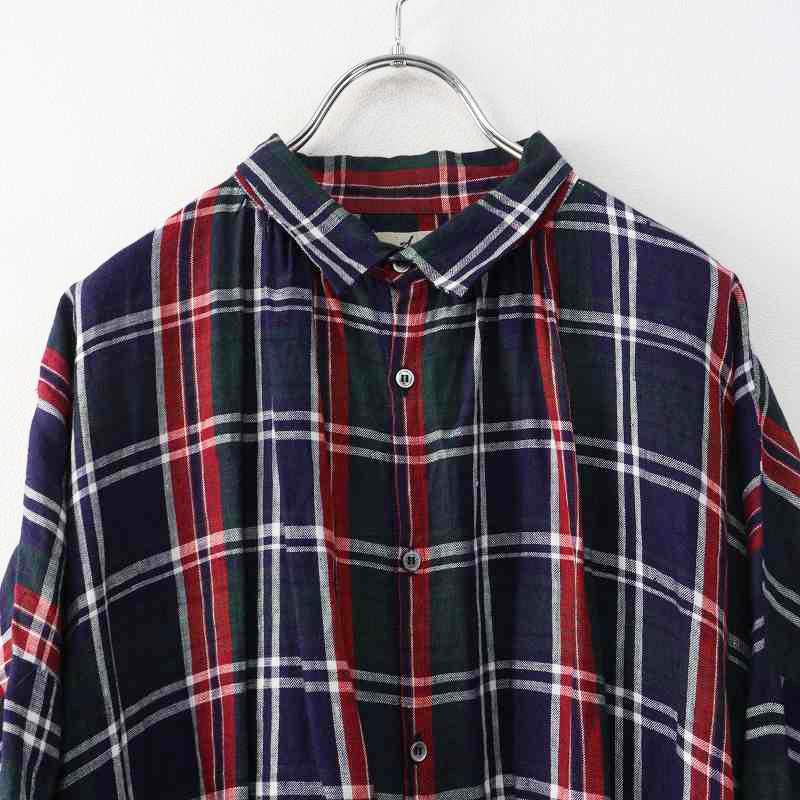 イチアンティークス ICHI Antiquites チェック シャツ ワンピース