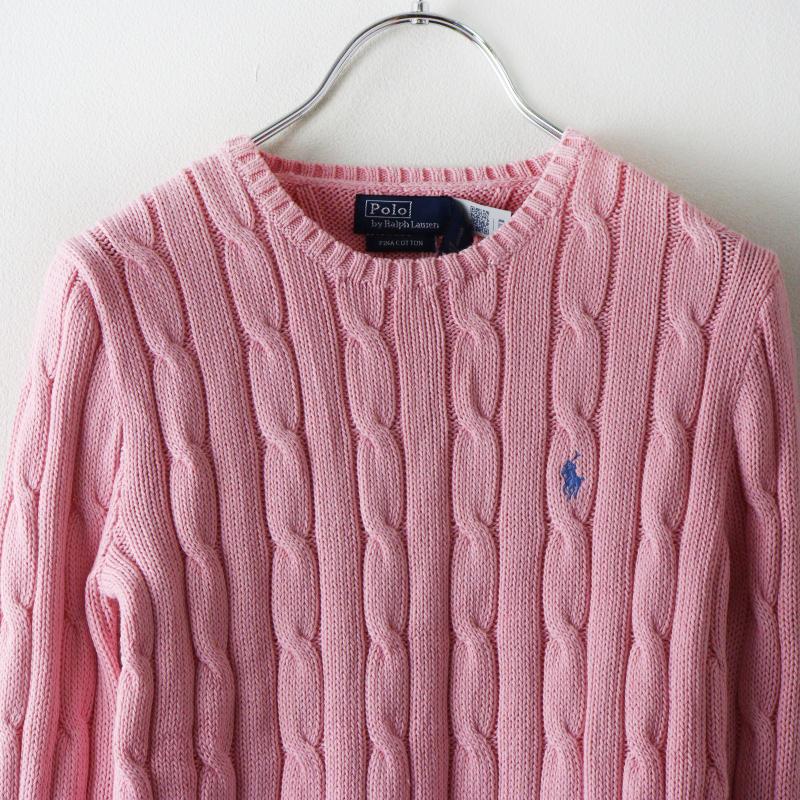 ポロ ラルフローレン ピーマコットン ケーブルニットプルオーバー ポニー刺繍 POLO RALPH LAUREN（ポロ・ラルフローレン） 新品 未使用 ポロ ラルフ