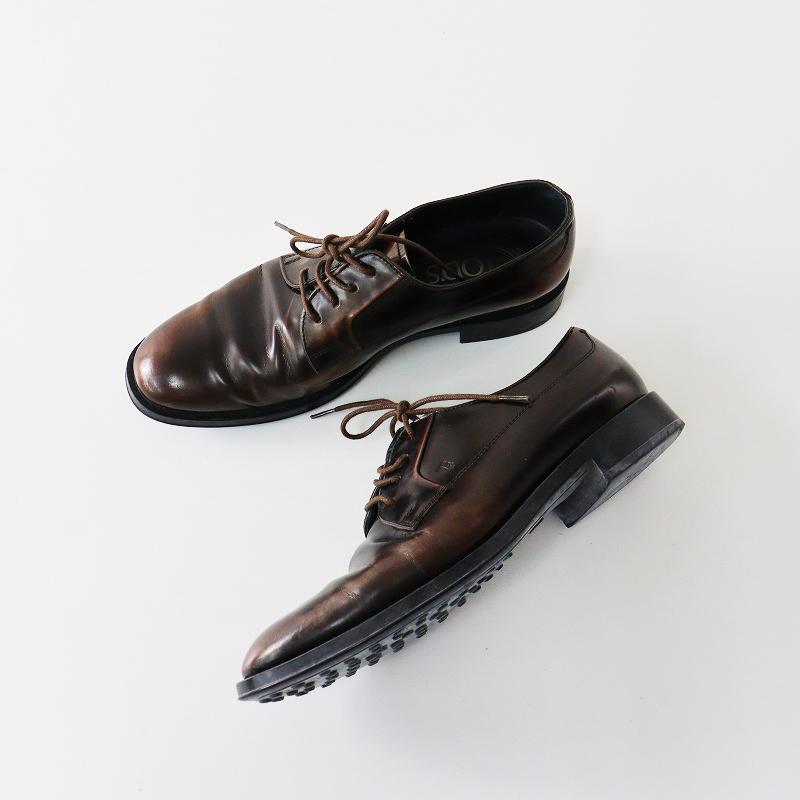 最終価格　Tod's トッズ　ブラウン レースアップ フラットシューズ　39 期間限定価格】トッズ TOD'S レザーレースアップシューズ 36□ブラウン