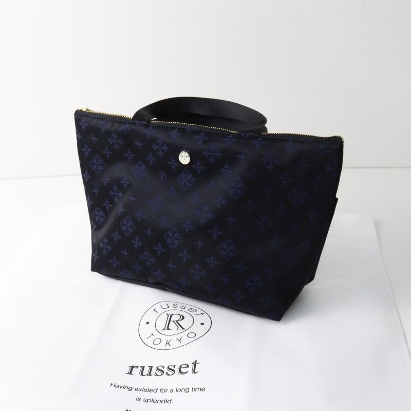 極美品 ラシット russet バッグインバッグ＼ネイビー ナイロン 