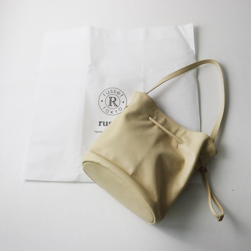 russet（ラシット） 【期間限定価格】極美品 レザー巾着バケットバッグ 