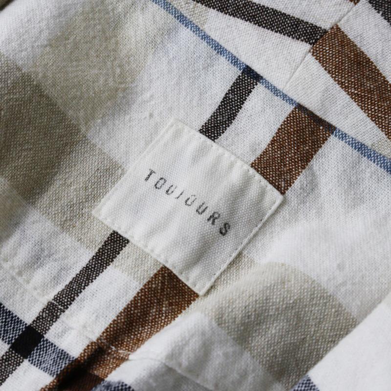 TOUJOURS（トゥジュー） TOUJOURS Showl Collar Gown Coat チェック 
