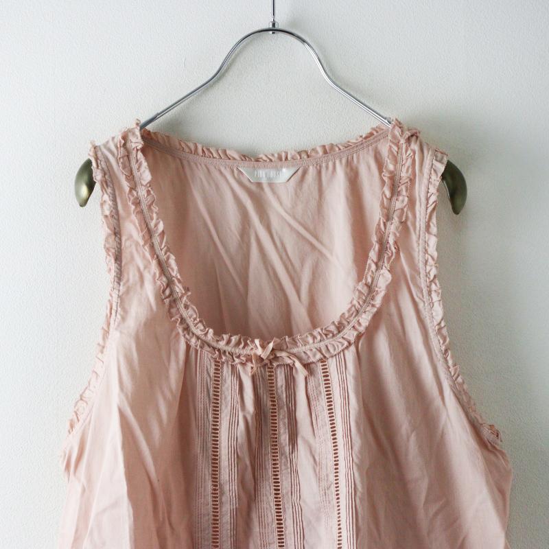ピンクハウス PINK HOUSE ピコフリルローンティアードノースリーブ