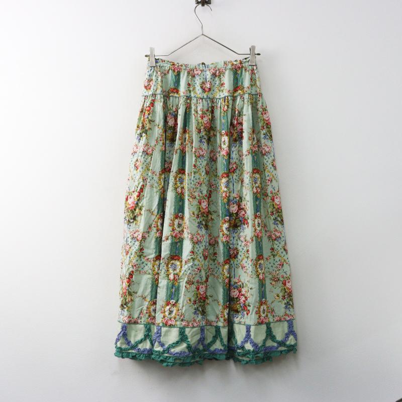 美品 定価68200円 2025SS ピンクハウス PINK HOUSE 壁紙模様柄プリント