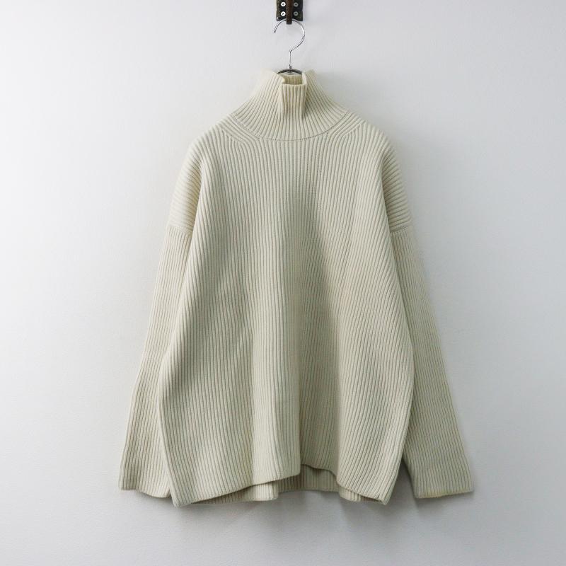 オーラリー AURALEE SUPER FINE WOOL RIB KNIT TURTLE NECK P/O ニット