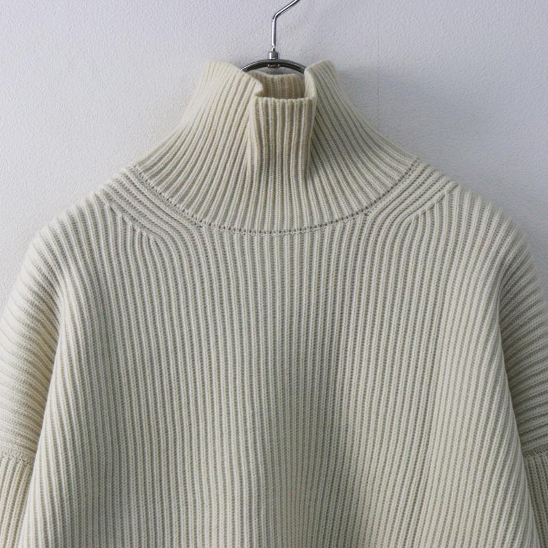 オーラリー AURALEE SUPER FINE WOOL RIB KNIT TURTLE NECK P/O ニット
