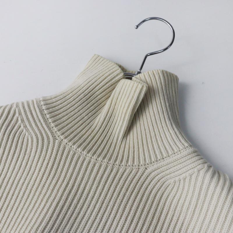 オーラリー AURALEE SUPER FINE WOOL RIB KNIT TURTLE NECK P/O ニット