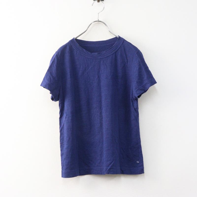 45R フォーティファイブアール 染色加工 リネン半袖Tシャツ 2 ネイビー 