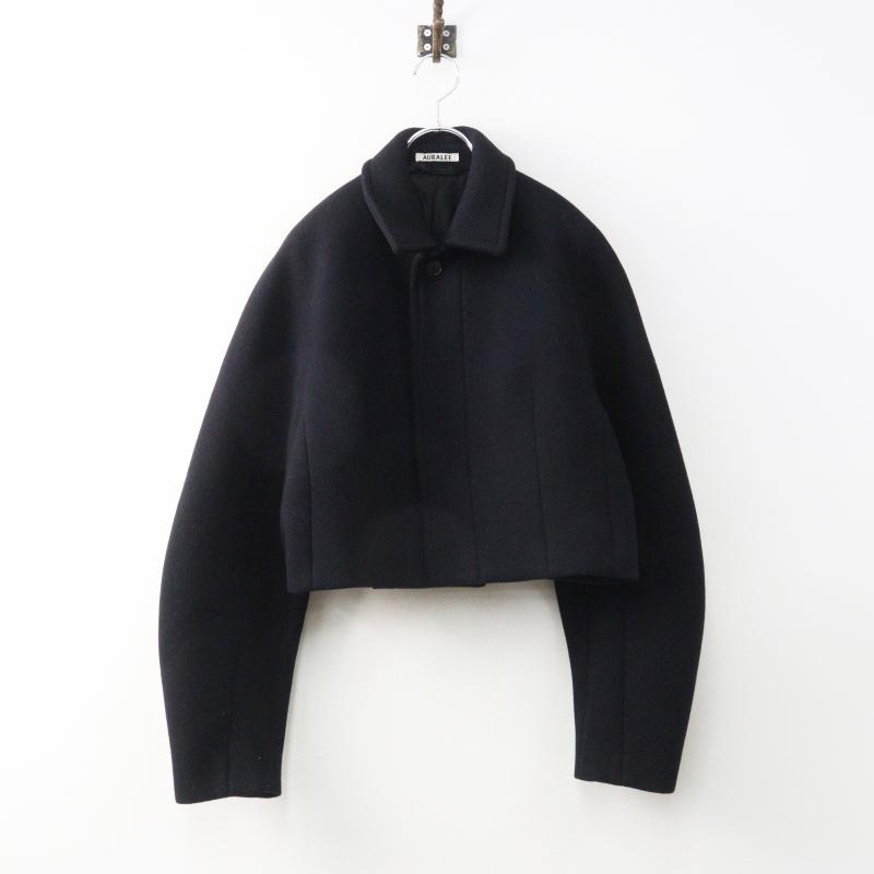 美品 2024AW オーラリー AURALEE SPONGE WOOL MELTON SHORT BLOUSON 
