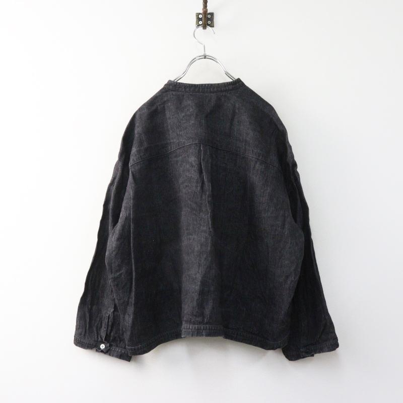美品 定価35200円 2024 ネストローブ nest Robe リネンブラックデニム 