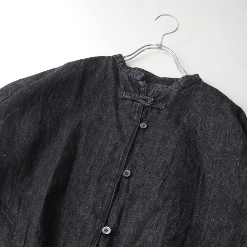 美品 定価35200円 2024 ネストローブ nest Robe リネンブラックデニム 