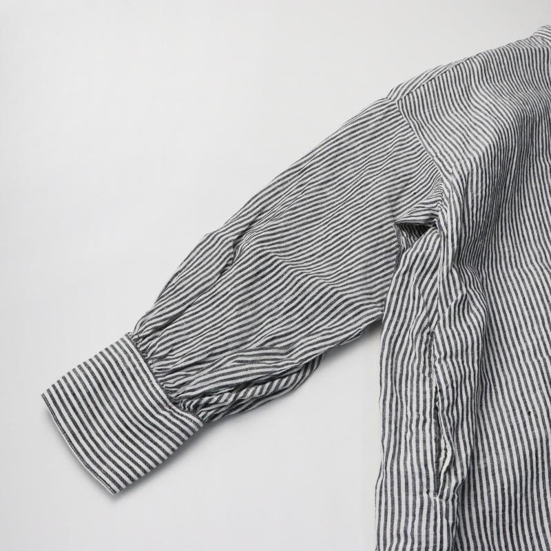 2025SS ネストローブ nest Robe リネンストライプシャツワンピース F