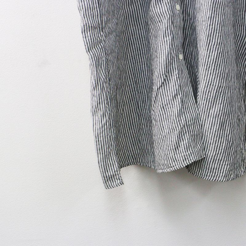 2025SS ネストローブ nest Robe リネンストライプシャツワンピース F