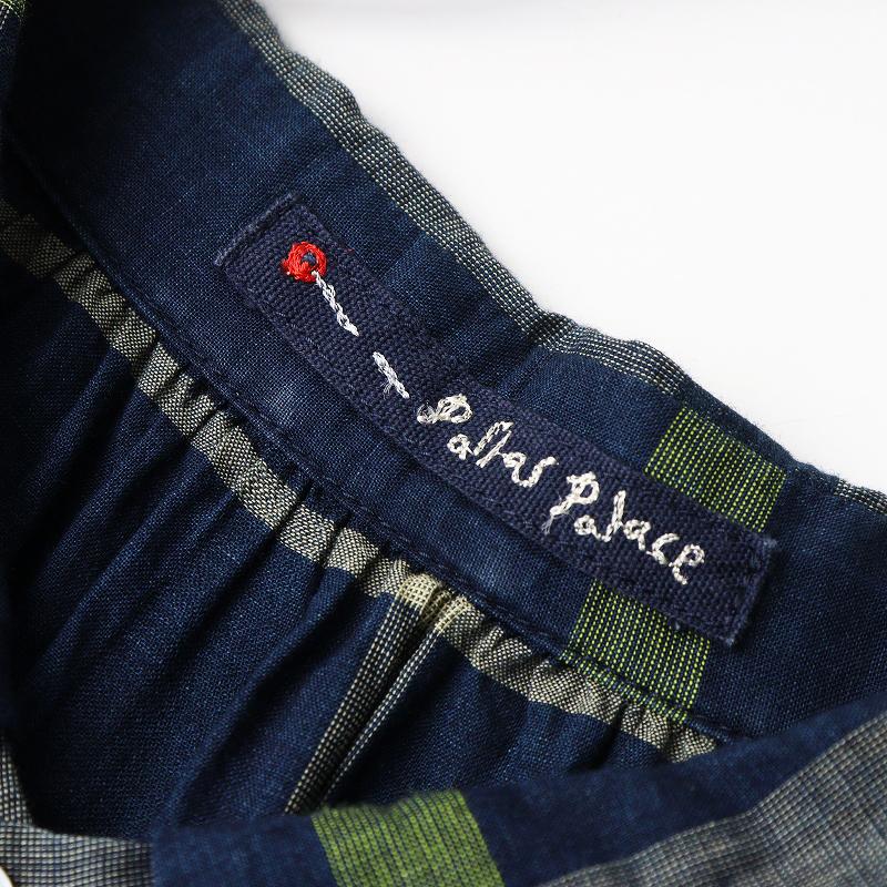 Pal'las Palace オリジナルチェック コットン シャツ 日本製 Pal'las Palace（パラスパレス） スタンドカラー コットン チェック