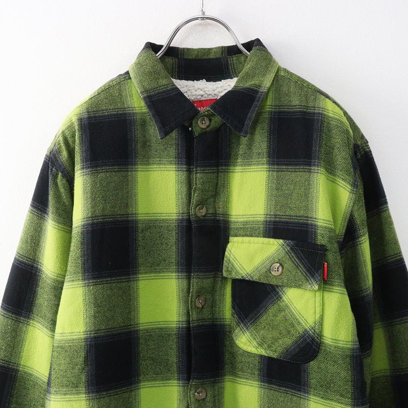 Supreme（シュプリーム） Buffalo Plaid Sherpa Lined Chore Shirt 裏