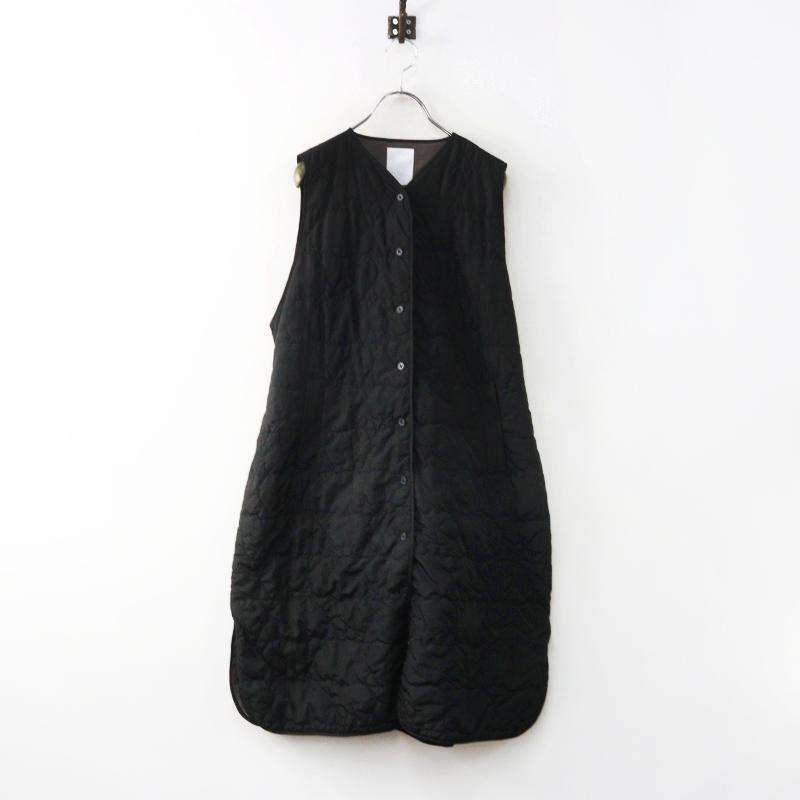 2022AW マーブルシュッド marble SUD Bearキルト Long Vest ブラック