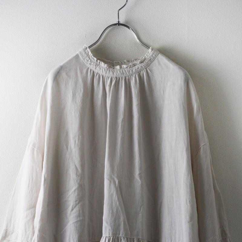2024SS ネストローブ nest Robe リネン近江晒レース切り替え袖
