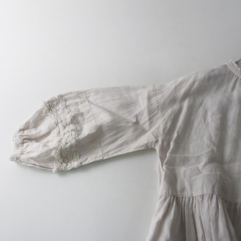 2024SS ネストローブ nest Robe リネン近江晒レース切り替え袖