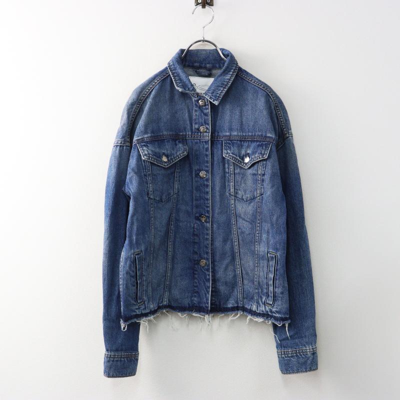 デンハム DENHAM CAPE JACKET カットオフ デニムジャケット S｜ブルー 