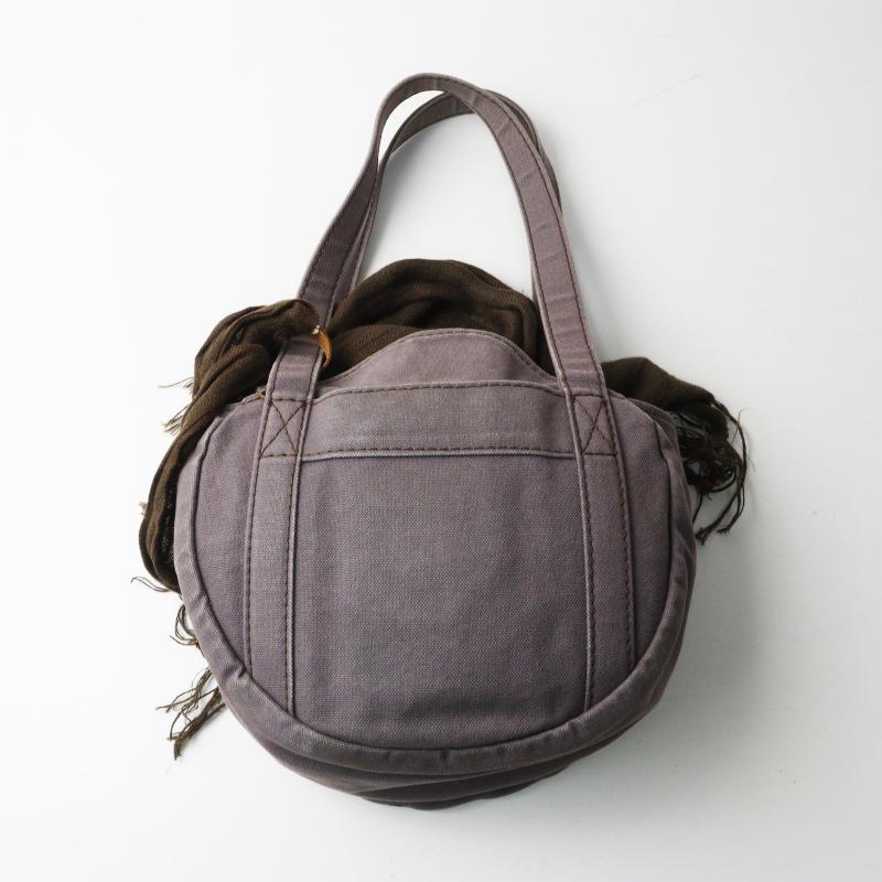 エバゴス ebagos 手長タンバリン＼グレー かごバッグ 紅籐 防水