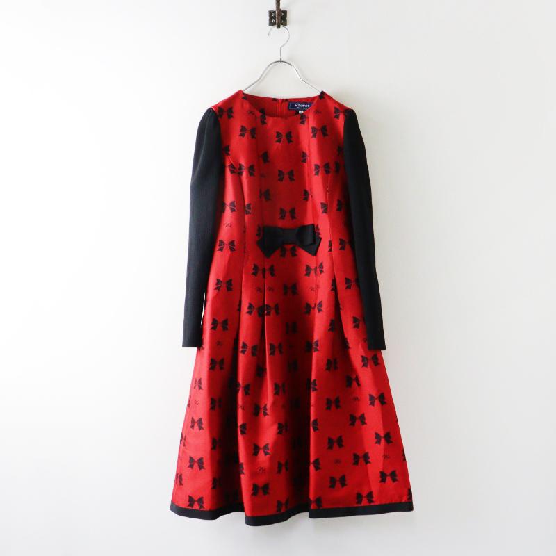 M'S GRACY ワンピース 42 リボン 花柄 フレア 上品 フォーマル 【公式