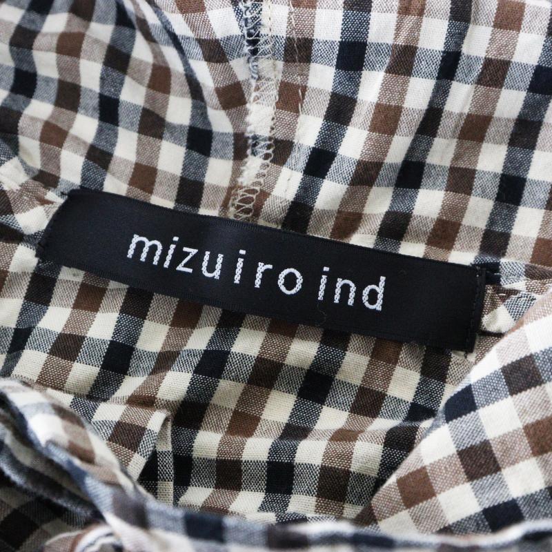 ミズイロインド mizuiro ind タータンチェック フード付き コットン