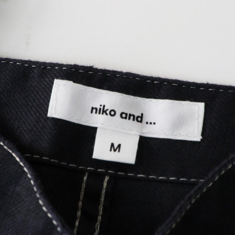 ニコアンド niko and… FINEリネンツイルサロペット M‖チャコールグレー