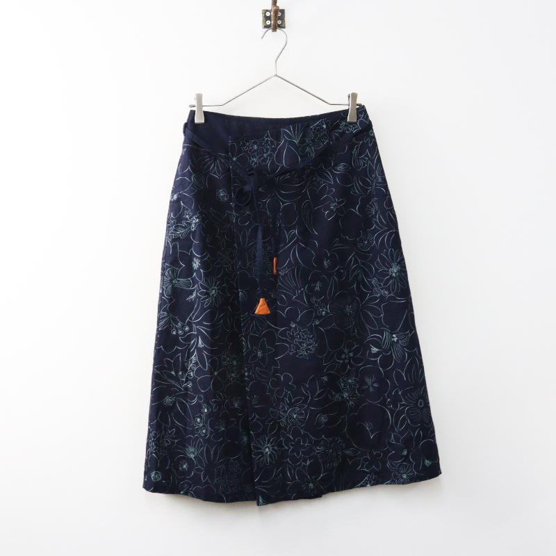 パラスパレス　花柄　スカート Pal'las Palace（パラスパレス） 美品 2022年 藍染め 花柄 フレア