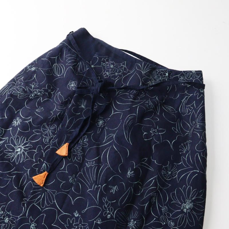 Pal'las Palace（パラスパレス） 美品 2022年 藍染め 花柄 フレア