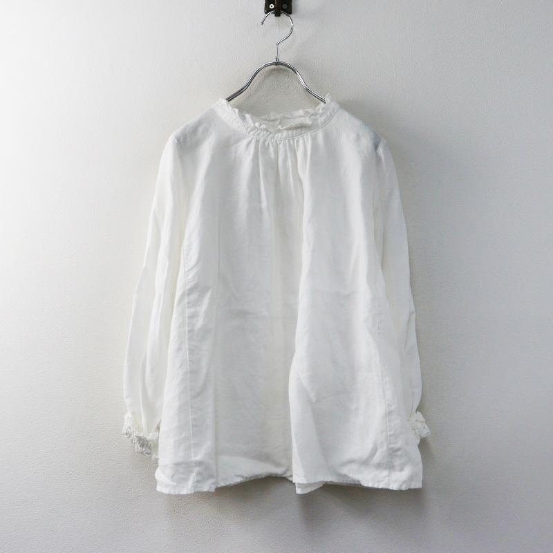 ネストローブ nest Robe リネンスタンドフリルブラウス F＼ホワイト