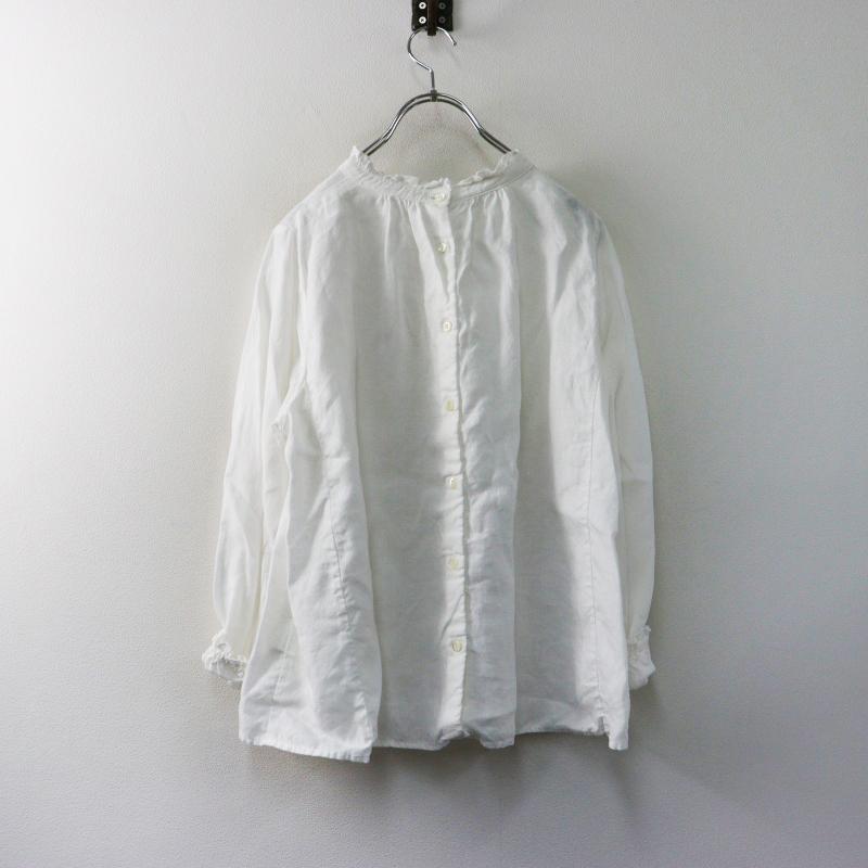 ネストローブ nest Robe リネンスタンドフリルブラウス F＼ホワイト 