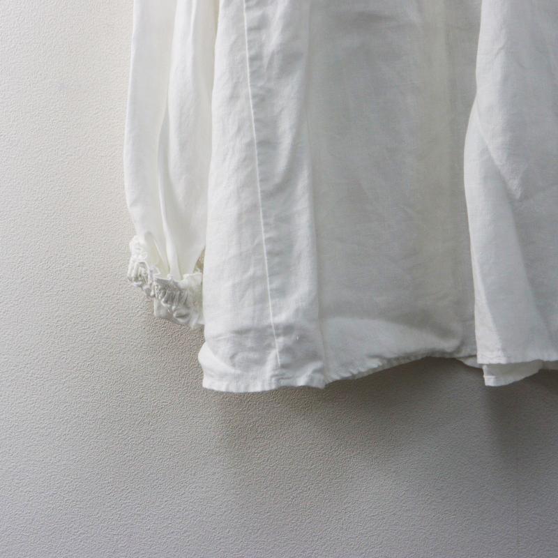 ネストローブ nest Robe リネンスタンドフリルブラウス F＼ホワイト 