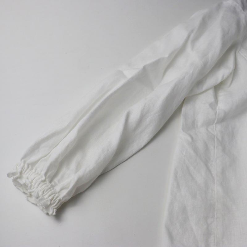 ネストローブ nest Robe リネンスタンドフリルブラウス F＼ホワイト 