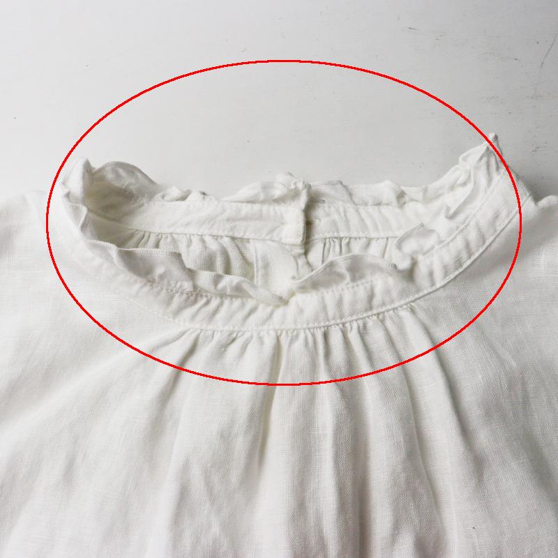 ネストローブ nest Robe リネンスタンドフリルブラウス F＼ホワイト