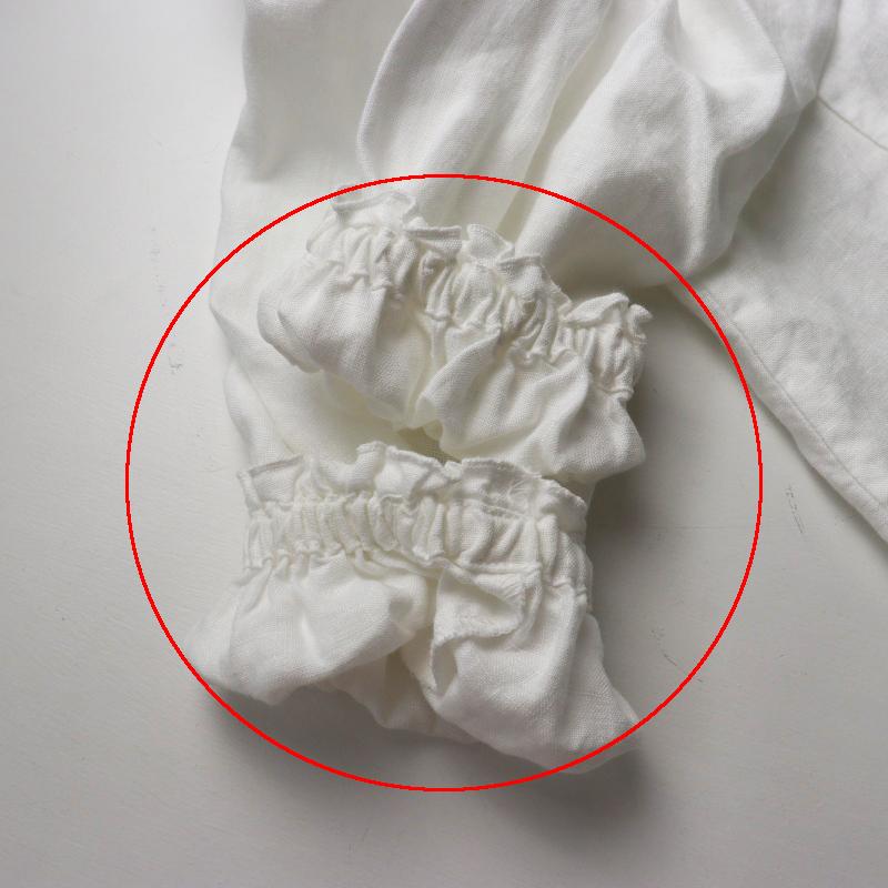 ネストローブ nest Robe リネンスタンドフリルブラウス F＼ホワイト